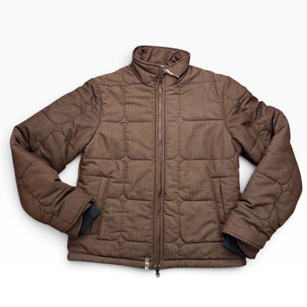 Merrell Puffer Jacket Size Small Brown Quilted Full Zip Insulated Outdoor Coat